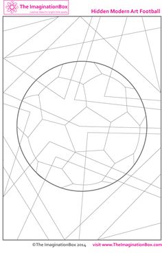 the imagine box hidden modern art football coloring page for kids and adults to print out