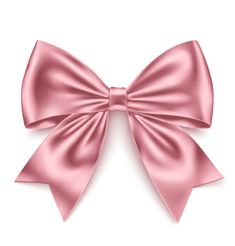 a pink bow on a white background