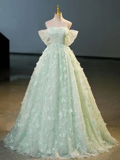 Ethereal Mint Green Floral Ball Gown Wedding Dresses Light Green, Ball Gowns Dark Green, Ball Gowns Pastel, Green Princess Style Dress For Debutante Ball, Green Sweetheart Neckline Dress For Debutante Ball, Green Wedding Dresses With Sweetheart Neckline, Green Floor-length Dress For Quinceanera, Green Spring Dress For Debutante Ball, Green Dress For Debutante Ball In Spring