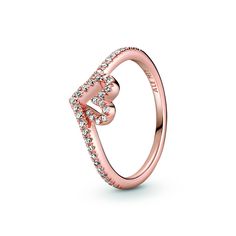 PRICES MAY VARY. Title: Pandora Sparkling Wishbone Heart Ring - Rose Gold Ring for Women - 14k Rose Gold-Plated Rose with Cubic Zirconia - Size 5. Product Type: Departments > Women > Jewelry > Rings > Statement Hand Hart, Square Halo Ring, Pandora Rose, Pandora Heart, Ring Rosegold, Fluid Design, Pandora Hearts, Pandora Rings, Ring Band