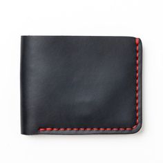 Our Black Leather Billfold is stylish yet functional. With a sleek design, durable construction and 6 card slots, it's perfect for any fashion-conscious individual. Horween Chromexcel, Leather Billfold, Horween Leather, Billfold Wallet, Leather Bifold Wallet, Black Hand, Card Slots, Full Grain Leather, Black And Navy