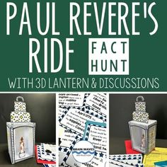 paul revere's ride fact hunt with 3d lanternen and discussions