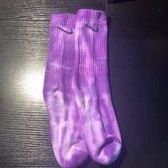 Nike Tie-Dye Purple Socks (Custom) Very Trendy And Aesthetic! We Package Orders With Care As They Are Shipped Out! Authentic Nike Socks Perfect For Summer Nike Tie Dye Comfortable Purple Cotton Socks, Trendy Purple Cotton Socks, Package Orders, Purple Blanket, Purple Socks, Nike Socks, Nike Accessories, Nike Purple, New Color