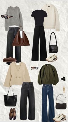 capsule wardrobe inspo December Capsule Wardrobe, Winter Fashion Capsule, Nyc Winter Capsule Wardrobe, Winter Vacation Capsule Wardrobe, Gen Z Capsule Wardrobe, Autumn Winter Capsule Wardrobe 2024, Fall Outfits Inspo Aesthetic, Thrifted Capsule Wardrobe, London Capsule Wardrobe Fall