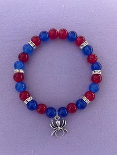 red and blue spider-man bracelet Spider Man Bracelet Ideas, Casual Red Charm Bracelet Gift, Spiderman Beads Bracelet, Casual Red Bangle Bracelets, Casual Red Bangle Bracelet, Matching Spiderman Bracelets, Spiderman Bracelet Pattern, Nada Core, Matching Spider Man Bracelets