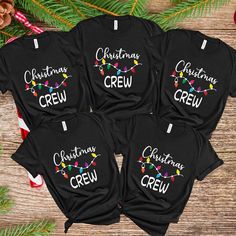 Christmas Crew Tee, Family Matching, Holiday Outfit, Festive Family Shirts, Christmas Group T-shirt Get ready for the holidays with this Christmas Crew Tee, perfect for family matching! This festive design is ideal for creating memorable family moments during the holiday season. Bring everyone together in style with this fun and cozy Christmas group t-shirt. We are trying to use always the highest quality brands like Bella Canvas and Gildan when they are available. Therefore the blend can slightly change due to stock levels. How to Order a T-Shirt: Review all the photos carefully. Choose your T-shirt color. Select your size. Click "Add to Cart." You can return to add more colors or complete your purchase. Click "Proceed to Checkout." Your custom shirt will be ready to ship within 1-3 busin Family Matching Festive Crew Neck T-shirt, Family Matching Crew Neck T-shirt For Holiday, Family Matching Holiday T-shirt With Crew Neck, Trip Shirts, Matching Christmas Shirts, Group Shirts, Matching Tees, Festive Design, Holiday Outfit