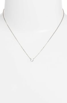 Embrace minimalist elegance with this gleaming chain-link collar necklace set with a single sparkling cubic zirconia pendant. Style Name:Nordstrom Cubic Zirconia Pendant Necklace. Style Number: 5570974. Necklaces Simple Silver, Transparent Png Necklace, Minimalistic Necklace Silver, Silver Pendant Necklace Minimalist, Sliver Necklace, Nordstrom Jewelry, Surf Jewelry, Simple Silver Jewelry, Silver Diamond Necklace