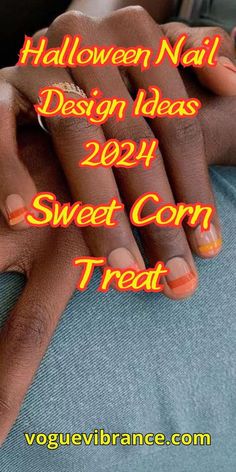 Candy Corn Nail Art, Candy Corn Nails Halloween, Candy Corn Nail Designs, Corn Nails, Candy Corn Nails, Fall Pedicure, Halloween Nail Art Ideas, Holloween Nails, Neon Nail Designs