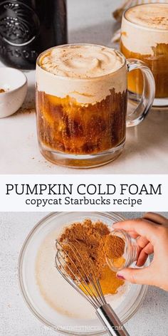 this pumpkin cold foam is so easy to make and it's perfect for dessert