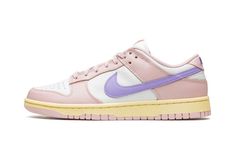 Dunk Low Pink Oxford, Nike Lifestyle Shoes, Pink Oxford Shoes, Womens Dunk Low, Women Oxfords, Gymnastics Shoes, Retro Basketball Shoes, Oxford White, Cute Nike Shoes