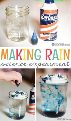 making rain science experiment for kids is an easy and fun way to learn how to make it