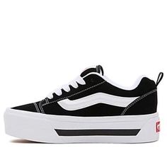 Vans Knu Stack 'Black White' VN000CP6BA2 Vans Black Skate Shoes For Sports, Christmas Wishlist, Cute Shoes, Casual Outfits, Cute Outfits, Black White, Black And White, Sneakers, Christmas