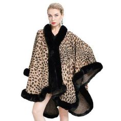 Women Faux Cashmere Fox fur collar Poncho Coat Jacket Cape Loose Leopard Cloak L Item description Brand Unbranded Size One Size Size Type Regular Style Overcoat Country/Region of Manufacture China Department Women Features Bodywarmer Fit Relaxed Garment Care Dry Clean Only MPN Does not apply Occasion Party/Cocktail Outer Shell Material Faux Fur Pattern Animal Print Season Winter Theme Leopard Type Cape Vintage No Year of Manufacture 2020-2029   Shipment Payment Return & Warranty Service & Feedba Poncho Coat, Jacket Cape, Fur Cape, Cape Jacket, Fur Shawl, Rex Rabbit, Cape Coat, Poncho Cape, Jacquard Knit