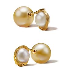 === the Kintsugi Duo Pearl Earring blends a white Akoya pearl with unique 18kt gold Kintsugi detailing. Choose between a gold or black South Sea Pearl to complement its elegant design, ideal for lending sophistication to any look. *Please note this item is sold as a single or pair Stone: Akoya Pearl (approx 8.5mm ) Black or Gold South Sea Pearl (approx 12mm) Size: One Size Material: Recycled 18kt Yellow Gold Made In: Japan Resizable: No Personalization: Not Available === Mended, not broken. The Bridal Earrings Pearl, Gold Pearl Earrings, Sea Pearl, Pearl Earring, Sea Pearls, Akoya Pearls, South Sea Pearls, Gold Details, Bridal Earrings