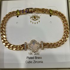 Arm Candy Los Angeles The Luxe Collection 18kt Gold Plated Brass Cz Brand New Chain Bracelet Candy Jewelry, Arm Candy, Womens Jewelry Bracelets, Chain Bracelet, New Color, Gold Plate, Angeles, Plating, Women Jewelry