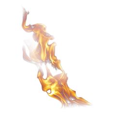 a white background with orange and yellow flames