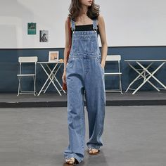 Women Wide Leg Streetwear Casual Slim Students Jumpsuits Blue-XS 1 February, Boho Princess, 19 August, 21 June, Looks Pinterest, Overall Outfit, Overalls Outfit, Skirt Denim, Jumpsuit Outfit