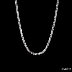 Platinum Chain by Jewelove Unisex Platinum Chain for Men & Women Crafted in Platinum. The  is made in 95% pure platinum and hallmarked with Pt 950 for platinum purity. Metal : Platinum Platinum Purity : 95% Purity Mark : Pt 950 Finishing : Hi-polish Width : 2.25mm Length : 16 / 18 / 20 / 22 / 24 / 26 / 28 inches (as selected above) Estimated Platinum Weight : 6.67 grams (in 18 inches) / 9.5 grams in 20 inches Certificate of Authenticity : Platinum Guild International Timeless Silver Chain Necklace For Anniversary, Classic Sterling Silver Diamond Cut Chain Necklace, Classic White Gold Jewelry With Wheat Chain, Classic Silver Wheat Chain Necklace, Classic Silver Jewelry With Wheat Chain, Classic White Gold Chain Necklace With Polished Finish, Classic Silver Chain Necklace, Classic Polished Chain Necklace For Anniversary, Luxury Silver Wheat Chain Necklace