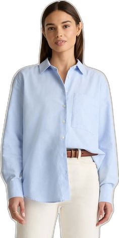 Cotton Workwear Tops With Pockets, Cotton Workwear Shirt, Casual Long Sleeve Organic Cotton Shirt, Everyday Long Sleeve Cotton Shirt, Classic Cotton Tops With Pockets, Oversized Cotton Shirt With Pockets, Cotton Shirt With Relaxed Fit For Work, Cotton Button-up Top With Welt Pockets, Cotton Shirt For Work With Relaxed Fit