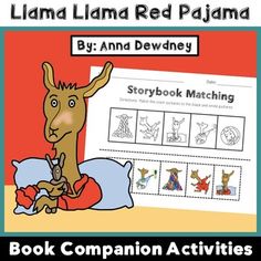 llama llama red pajama story book companion activities