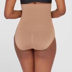 Talk about results! This lightweight brief uses targeted zones to tone your tummy and give you a perky rear view. The high waist offers added tummy control and eliminates muffin top without digging in, while the seamless design provides all-day comfort and support that won't show through (bye, visible panty lines!). High Waist Shaping Bottoms With Wide Waistband, Shaping High Waist Bottoms With Wide Waistband, High Waist Bottoms With Wide Waistband For Shaping, Supportive Shapewear Bottoms With Wide Waistband, Full Coverage Shapewear Bottoms With Contoured Waistband, Supportive High Waist Shapewear With Wide Waistband, Supportive Beige Shapewear Bottoms, Supportive Solid Color Shapewear Bottoms, High Waist Smoothing Beige Bottoms