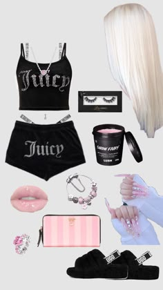 Juicy Couture Clothes, Outfit Blonde, Blonde Pink, Looks Black