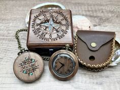 Introducing our charming wood pocket watch, a timeless piece that exudes vintage elegance. Crafted with exquisite attention to detail, this pocket watch adds a touch of old-world nostalgia to your accessories collection. With its classic round shape and vintage-inspired dial, it effortlessly blends style and functionality. The intricate mechanical movement and sturdy chain complete the look, making it a perfect gift for watch enthusiasts and lovers of all things retro. Whether worn as a statemen Vintage Engraved Pocket Watch For Gift, Personalized Graduation Gifts, Pocket Watches, Birthday Gift For Him, Mechanical Movement, Engraved Wood, Personalised Box, Wooden Box, Gift Birthday