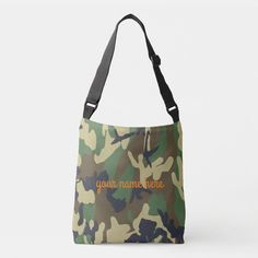 Personalized Camouflage Tote Bag Military Style Rectangular Bag For Everyday Use, Military Style Shoulder Bag For Travel, Khaki Military Bag With Adjustable Strap, Military Style Satchel Bag For Daily Use, Military Style Shoulder Bag For Daily Use, Military Style Khaki Bag With Adjustable Strap, Military Style Shoulder Bag For Everyday Use, Military Style Bags With Adjustable Strap For Daily Use, Military Style Green Bag For Everyday Use