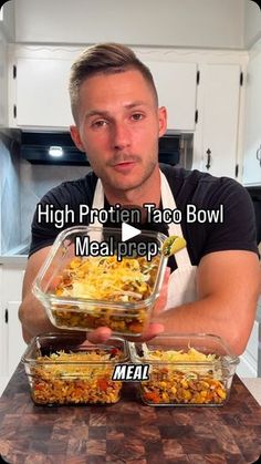 Protein Taco Bowl, High Protein Taco Bowl, Taco Bowl Meal Prep, Low Sodium Taco Seasoning, Best High Protein Foods, Bowl Meal Prep, Meal Prep For Work, Can Corn, Seeds Of Change