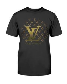 Louis Vuitton Print Logo - StanyStore Monogram Print Graphic Tee For Streetwear, Black Monogram Print Tops For Fall, Casual Gold T-shirt With Logo Print, Trendy Cotton Tops With Monogram Print, Casual Monogram Print T-shirt For Spring, Casual Monogram Print Tops For Spring, Casual Spring Tops With Monogram Print, Casual Tops With Monogram Print For Spring, Gold Casual Tops For Streetwear