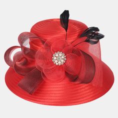 women red church hat forbusite Shower Concert, Sunday Church, Women Church, Church Hat, Flower Hat, Kentucky Derby Hats, Hair Flower, Church Hats, Flower Hats