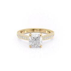 The Catherine YG CU Cushion Engagement Ring, Colored Engagement Rings, Lab Diamond Engagement Ring, Rose Gold Wedding Bands, Yellow Gold Engagement Rings, Jewelry Online Shopping, Diamond Design, Designer Engagement Rings, Engagement Ring Settings