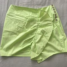 Cute And Comfortable, Just Too Small For Me! Never Worn! Chic Asymmetrical Hem Skort For Summer, Casual Skort With Asymmetrical Hem For Spring, Asymmetrical Solid Skort For Summer, Asymmetrical Solid Color Skort For Summer, Trendy Asymmetrical Skort For Spring, Spring Skort With Asymmetrical Hem, Casual Summer Skort With Asymmetrical Hem, Casual Skort With Asymmetrical Hem For Summer, Asymmetrical Green Bottoms For Summer