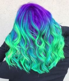 Ombré Hair Ideas, Cool Color Hair Ideas, Hair Dye Color Ideas For Black Hair, Fun Color Money Piece Hair, Fun Hair Colors 2023, Bright Hair Color Ideas For Blondes, Vivid Ombre Hair, Unique Ombre Hair Color Ideas, Creative Color Hair