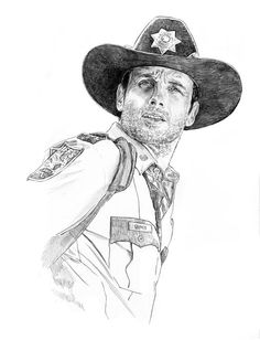 Sheriff Grimes Rick The Walking Dead, Walking Dead Drawings, Rick Walking Dead, Zombie Gear, Walking Dead Art, Walking Dead Zombies, Dead Zombie, Zombie Girl, Fear The Walking Dead