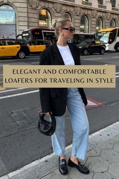 Loafers are the ultimate travel companion, offering both elegance and comfort on your journey. Whether you’re exploring a new city or enjoying a leisurely day, these loafers keep you stylish. Perfect for the modern traveler, they blend timeless design with the comfort you need for all-day wear. Click to find more! Comfortable Loafers Women, Loafers Outfit, Capsule Wardrobe Ideas, Loafers Women, Gucci Loafers