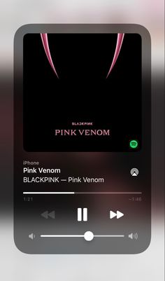 the pink veono music player on an iphone