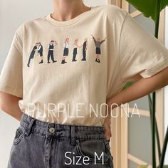 "Size M on the main photo! All sizes are Unisex! 💜The size chart is available as a picture. Please use it to choose the best size for you. (Width is the measurement \"armpit to armpit\" on the sweatshirt/t-shirt laying on the flat surface Length is the measure top to bottom ) * 100% combed and ring-spun cotton (Heather colors contain polyester) * Ash color is 99% combed and ring-spun cotton, 1% polyester * Heather colors are 52% combed and ring-spun cotton, 48% polyester * Athletic and Black He Kpop Relaxed Fit Crew Neck T-shirt, Kpop Style Letter Print Relaxed Fit Top, Kpop Style Relaxed Fit Tops With Letter Print, Kpop Style Relaxed Fit Letter Print Tops, Kpop Style Tops With Letter Print In Relaxed Fit, Kpop Screen Print Top With Crew Neck, Kpop Cotton Tops With Screen Print, Kpop T-shirt With Screen Print Crew Neck, Kpop T-shirt Relaxed Fit Crew Neck