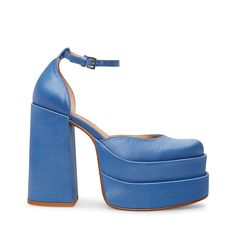 Dark Blue Heels, Blue Platform Shoes, Blue Platform Heels, Blue Satin Heels, Pink Platform Heels, Billy Kid, Disco Queen, Single Sole Heels, Wedding Shoes Bride