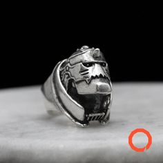 Embrace the indomitable spirit of Alphonse Elric with this exquisite handcrafted 925 sterling silver Alphonse Elric armor ring, a true tribute to the beloved Fullmetal Alchemist character. This meticulously crafted ring captures the intricate details of Alphonse's iconic armor, from the protective helmet to the gleaming pauldrons and gauntlets. The high-quality 925 sterling silver ensures a timeless and enduring piece that will showcase your appreciation for the Fullmetal Alchemist series. Repre Symbolic Sterling Silver Rings With Polished Finish, Fantasy Style Silver Ring For Anniversary, Silver Fantasy Rings For Anniversary, Fantasy Silver Rings For Anniversary, White Gold Polished Skull Ring Gift, Sterling Silver Spiritual Rings With Polished Finish, White Gold Skull Ring With Polished Finish Gift, Sterling Silver Rings With Polished Finish In Spiritual Style, White Gold Skull Ring With Polished Finish