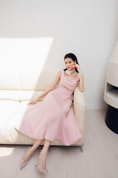 Evelyn A-line Strappy Cotton Midi Dress | MEAN BLVD Feminine A-line Dress For Formal Occasions, Feminine A-line Cocktail Maxi Dress, Feminine A-line Sleeveless Dress For Wedding, Feminine Fitted Sleeveless Bridesmaid Dress, Fitted Feminine Sleeveless Bridesmaid Dress, Pink Fit And Flare Midi Dress For Cocktail, Feminine Fit And Flare Midi Dress For Party, Pink Bridesmaid Midi Dress, Feminine A-line Midi Dress For Evening