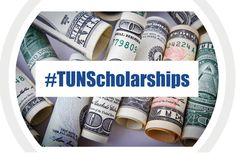 a bunch of rolled up money with the words tunscholarships on it