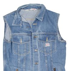 Item is in good used condition. >Size: S >Armpit To Armpit: 19" >Armpit To Cuff: N/A" >Collar To Hem: 25" 90s Style Medium Wash Denim Vest, Denim Gilet, 90s Mens, Big Star, Big Sale, Cuff, Collar, Stars, Blue