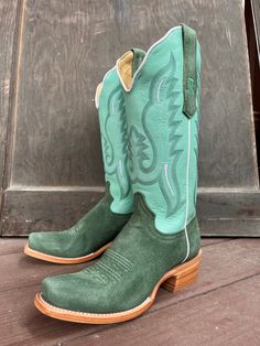 R. Watson Women's Teal Roughout Narrow Square Toe Cowgirl Boots RWL8419 | Painted Cowgirl Western Store Roughout Boots, Square Toe Cowgirl Boots, Shoe Goals, Cowgirl Boots Square Toed, Pretty Boots, Boot Scootin Boogie, Cowgirl Stuff, Cowboy Shoes, Womens Cowgirl Boots