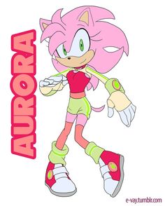 an image of a cartoon character with the word aurora on it's back side