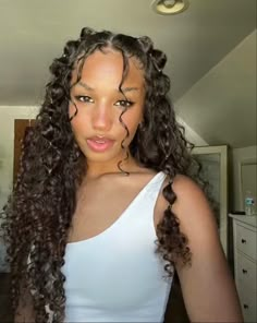 Curly Haircut, Hairstyle Examples, Mixed Curly Hair, Cute Curly Hairstyles, Hoco Hairstyles, Short Haircuts For Women, Curly Hair Styles Easy, Natural Curls Hairstyles, Hairdos For Curly Hair