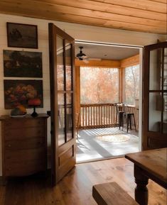 an open door leading into a living room