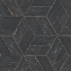 an image of a black and white wallpaper with hexagonal tiles on it