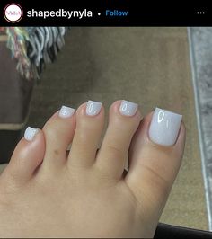 Milky Nails, Acrylic Toes, Toe Nail Color, Pretty Toe Nails, Cute Toe Nails, Short Square Acrylic Nails, Long Square Acrylic Nails