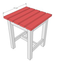 a wooden table with measurements for the top and bottom legs, including one leg on each side